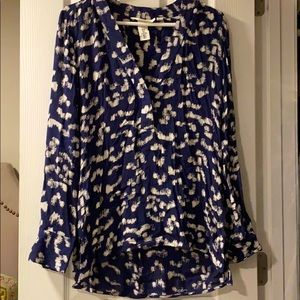 Navy printed H&M blouse